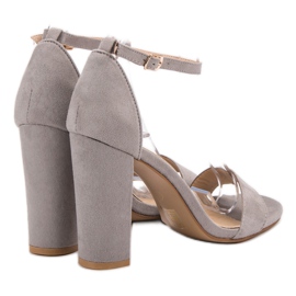 Seastar Sandalias sexy en una barra gris 6