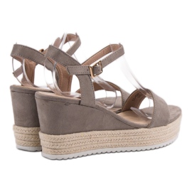Seastar Sandalias de cuña cómodas gris 5