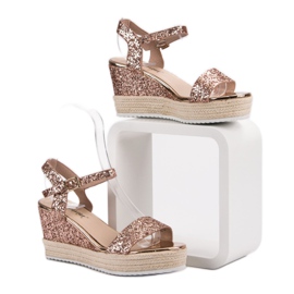 Seastar Sandalias de cuña cómodas amarillo 4