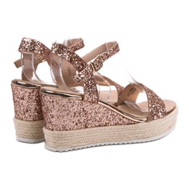 Seastar Sandalias de cuña cómodas amarillo 5