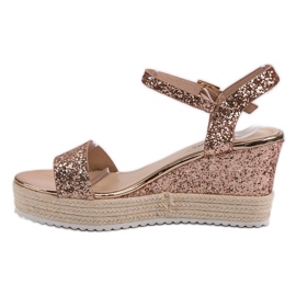 Seastar Sandalias de cuña cómodas amarillo 1