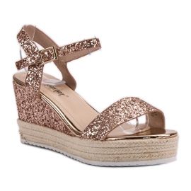 Seastar Sandalias de cuña cómodas amarillo 6