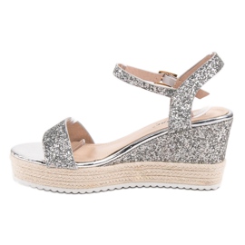 Seastar Sandalias de cuña cómodas gris 2