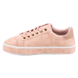 Calzado deportivo con cordones rosado 5