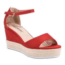 Seastar Sandalias de cuña rojas rojo 2
