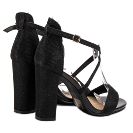 Seastar Sandalias elegantes con purpurina negro 2