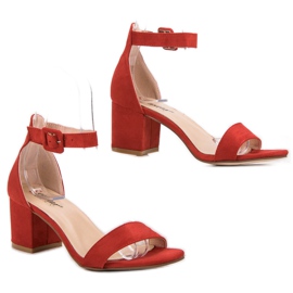 Seastar Sandalias de tacón rojas rojo 3