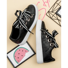 Zapatos deportivos con purpurina negro 1