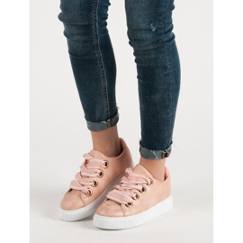 Zapatos deportivos con purpurina rosado 5