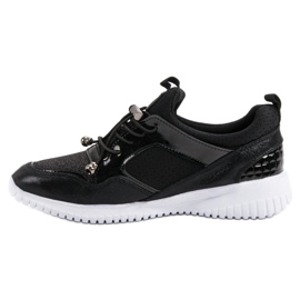 Zapatos deportivos con cordón negro 1