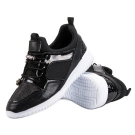 Zapatos deportivos con cordón negro 5
