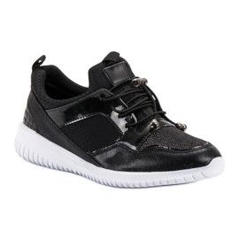 Zapatos deportivos con cordón negro 6