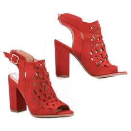 Chc Shoes Sandalias de calado rojo 2