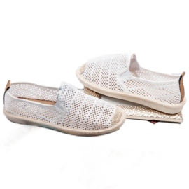 Zapatillas sin cordones con cordones blanco 4