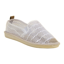 Zapatillas sin cordones con cordones blanco 5