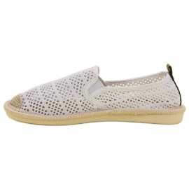 Zapatillas sin cordones con cordones blanco 6