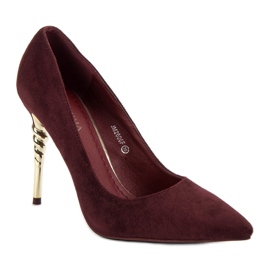GUAPISSIMA Tacones burdeos multicolor rojo 5