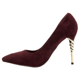 GUAPISSIMA Tacones burdeos multicolor rojo 6
