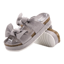 Seastar Pantuflas Con Lazos gris 4