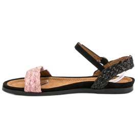 Corina Sandalias casuales negro rosado 4