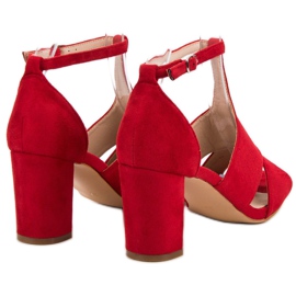 Vinceza Sandalias rojas rojo 5