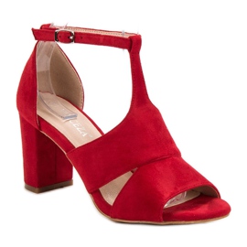 Vinceza Sandalias rojas rojo 3