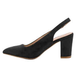 Salones VINCEZA de ante negro 1 Salones VINCEZA de ante negro 1