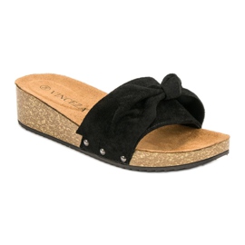 Pantuflas VINCEZA de ante negro 3