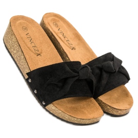 Pantuflas VINCEZA de ante negro 6