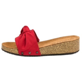 Pantuflas VINCEZA de ante rojo 6