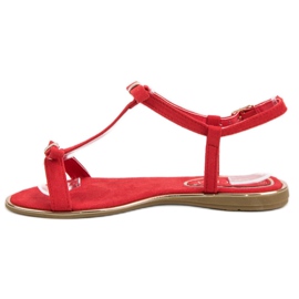 Sandalias Con Lazo VINCEZA rojo 5