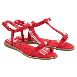 Sandalias Con Lazo VINCEZA rojo 1