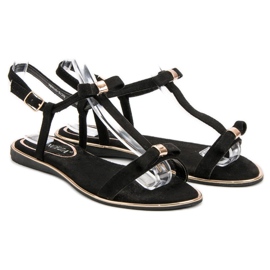 Sandalias Con Lazo VINCEZA negro 6