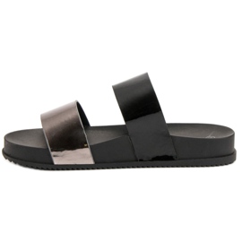Vinceza Chanclas cómodas negro gris 5