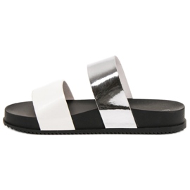 Vinceza Chanclas cómodas blanco gris 7