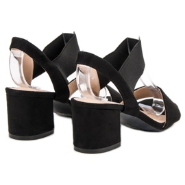 Sandalias de tacón negro 5