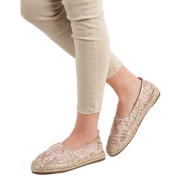 Lucky Shoes Alpargatas De Encaje Con Flores rosado 2