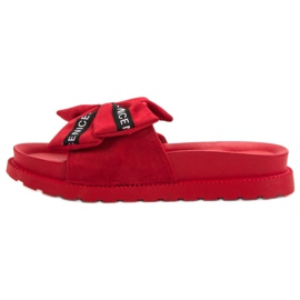 Seastar Pantuflas de gamuza para mujer rojo 4