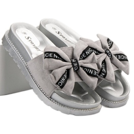 Seastar Pantuflas de gamuza para mujer gris 6