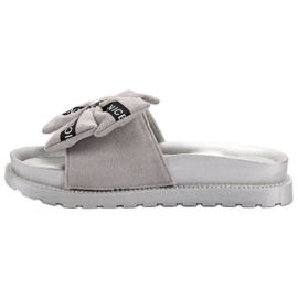 Seastar Pantuflas de gamuza para mujer gris 4