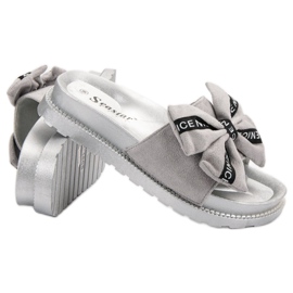 Seastar Pantuflas de gamuza para mujer gris 5