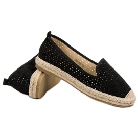 Lucky Shoes Señores calados negros 6