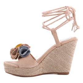 Seastar Sandalias atadas en cuña beige 1 Seastar Sandalias atadas en cuña beige 1