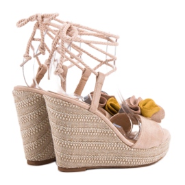 Seastar Sandalias atadas en cuña beige 5