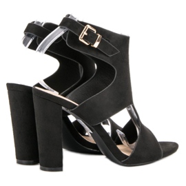 Seastar Sandalias de gamuza elegantes negro 3