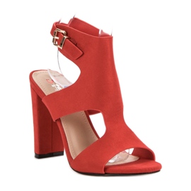Seastar Sandalias de gamuza elegantes rojo 2