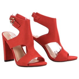 Seastar Sandalias de gamuza elegantes rojo 5