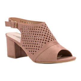 Sandalias casuales cerradas rosado 2