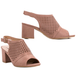 Sandalias casuales cerradas rosado 5