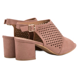 Sandalias casuales cerradas rosado 4